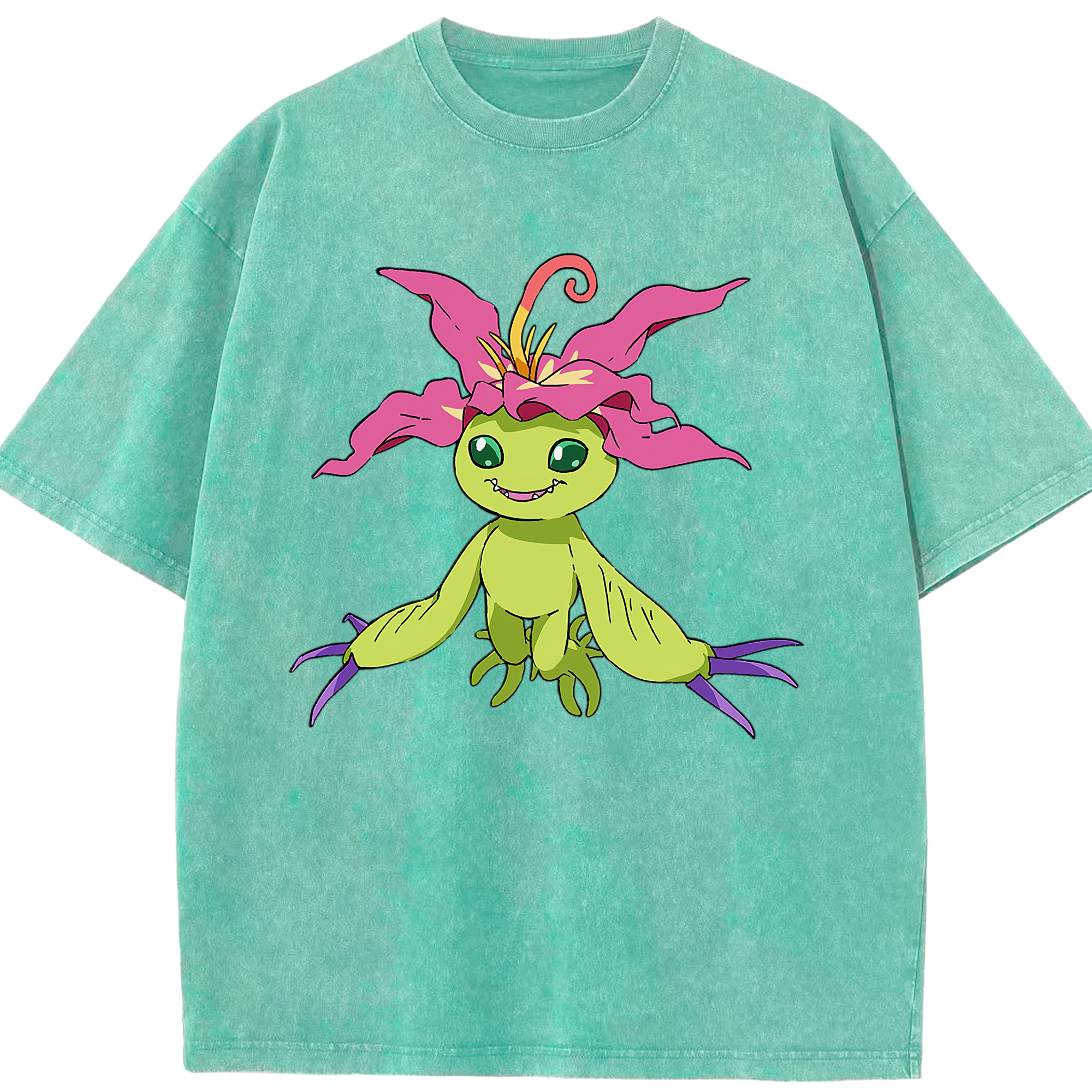 （画像用） Digimon デジタルモンスター/デジモン 綿100% ヴィンテージ風 半袖Tシャツ（フロントプリント）